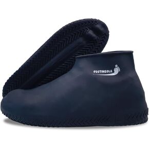 Waterproof Silicone Rubber Shoe Covers for Rain, Non-Slip Easy-handy Water Resistant Overshoes Outdoor Cycling Hiking Protectors Apply to Men, Women, Kids (Small, BLACK) in Kuwait