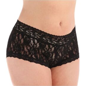 Hanky Panky Women's Plus Size Leopard Nouveau Boyshort Brown/Leopard Boy Shorts 1X (16W-18W)
