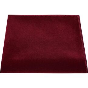 King & Priory Luxury Bordeaux Red Velvet Pocket Square