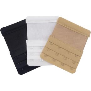 Honbay 3PCS Women Soft Comfortable Bra Extenders 3X4 Hooks