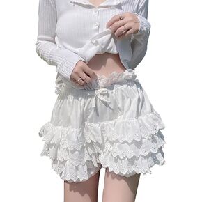 Bloomers for Women Kawaii Victorian Shorts Pantloons Pumpkin Pants Lace Ruffle Underskirt