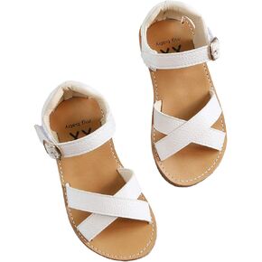 DADAWEN Girl's Summer Water Sandals Strappy Comfort Soft Flat Sandal (Toddler/Little Kid)