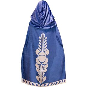 MARUKQW Princess Zelda Tears of The Kingdom Hyrulelu Velvet Adult Male Female Cosplay Hooded Long Cape Cloak Costumes Dress Up Big Cape Overall Length 66.93 Inches Blue