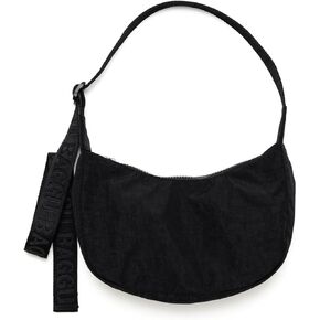 Small Nylon Crescent Bag - Black