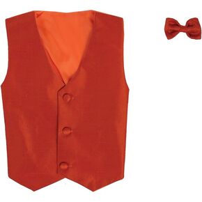 Vest and Clip On Bowtie set - Multiple Colors - Baby Infant Toddler Boys Tween Sizes