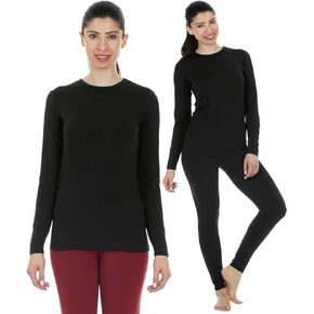 Thermajane Thermal Top & Set for Women Size L Black