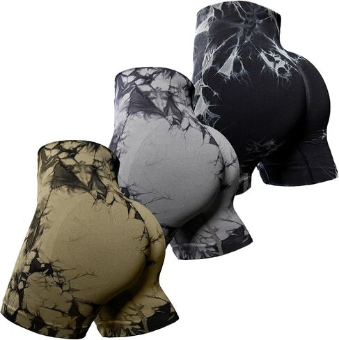 OVESPORT Workout Shorts for Women Scrunch Butt Lifting High Waisted Yoga Gym Seamless Booty Biker Shorts in Kuwait