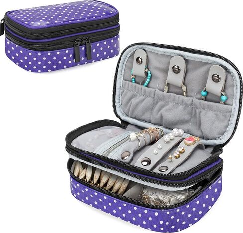 Teamoy Travel Jewelry Case,Small Jewelry Storage Organizer Bag for Womens Necklace, Earrings, Rings and Accessories in Kuwait
