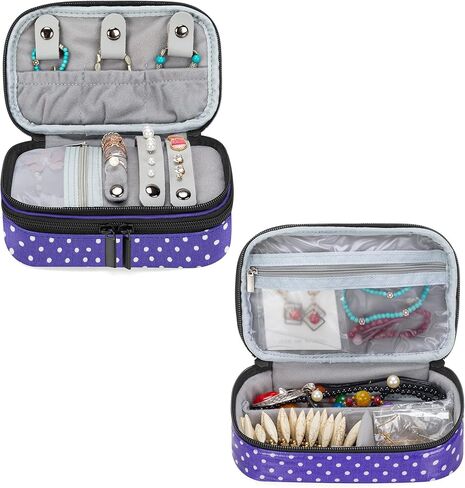 Teamoy Travel Jewelry Case,Small Jewelry Storage Organizer Bag for Womens Necklace, Earrings, Rings and Accessories in Kuwait