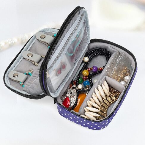 Teamoy Travel Jewelry Case,Small Jewelry Storage Organizer Bag for Womens Necklace, Earrings, Rings and Accessories in Kuwait