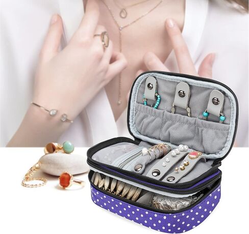 Teamoy Travel Jewelry Case,Small Jewelry Storage Organizer Bag for Womens Necklace, Earrings, Rings and Accessories in Kuwait