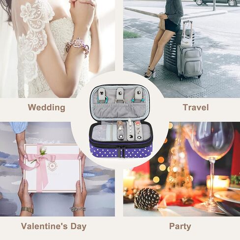 Teamoy Travel Jewelry Case,Small Jewelry Storage Organizer Bag for Womens Necklace, Earrings, Rings and Accessories in Kuwait