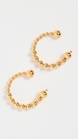 By Adina Eden Women's Solid Beaded Ball Loop Stud Earrings in Kuwait