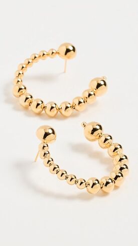 By Adina Eden Women's Solid Beaded Ball Loop Stud Earrings in Kuwait