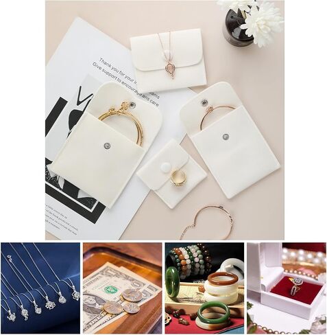 Longzhuo Velvet Jewelry Storage Bags,Jewelry Pouch Bags Velvet Jewelry Storage Bags,Microfiber Jewelry Pouch for Traveling Rings, Bracelets, Necklaces, Earrings,Watch,Coins 2.76x2.76 Inch in Saudi Arabia