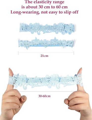 ohmydear White Wedding Garter for Bride Floral Lace Bridal Garter 2 Pieces Stretch Garter Sets for Wedding Party in Kuwait
