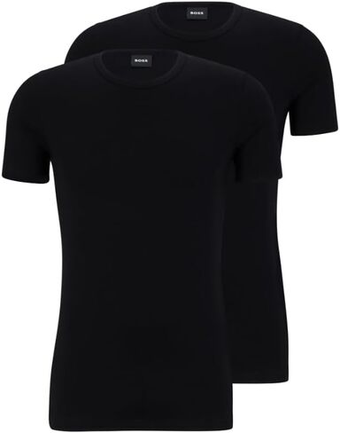 BOSS Hugo mens T-shirt Rn 2p Co/El 10194356 01 Boxer Briefs, Black, Large US in Saudi Arabia