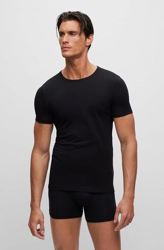 BOSS Hugo mens T-shirt Rn 2p Co/El 10194356 01 Boxer Briefs, Black, Large US in Saudi Arabia