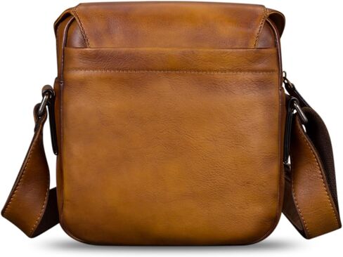 حقيبة ساعي البريد من الجلد الطبيعي من IVTG للرجال حقيبة كتف كروسبودي حقيبة كاجوال بحزام نهاري للعمل ومحفظة يومية للعمل in Kuwait