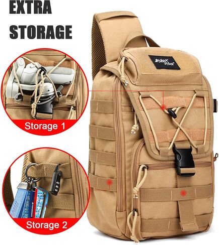 XINCADA Mens Sling Bag Chest Shoulder Bags Canvas Crossbody Backpack Messenger Bag in Saudi Arabia