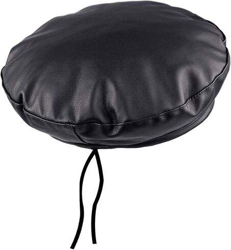 moonsix PU Leather Beret Hat for Women, Beanie Hat Army Military Color Winter hat Adjustable in Saudi Arabia