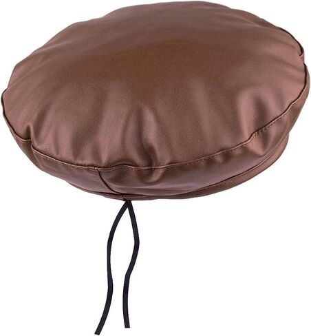 moonsix PU Leather Beret Hat for Women, Beanie Hat Army Military Color Winter hat Adjustable in Saudi Arabia
