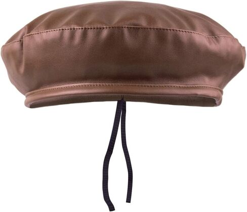 moonsix PU Leather Beret Hat for Women, Beanie Hat Army Military Color Winter hat Adjustable in Saudi Arabia
