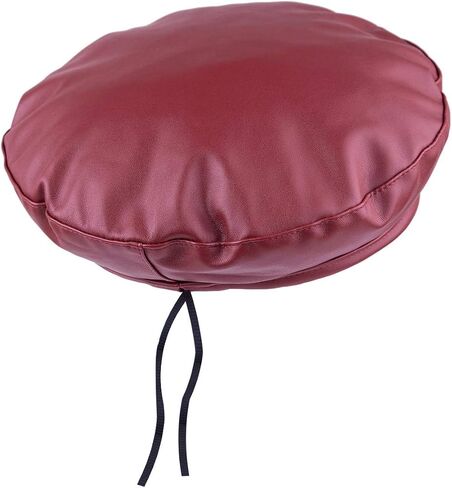 moonsix PU Leather Beret Hat for Women, Beanie Hat Army Military Color Winter hat Adjustable in Saudi Arabia