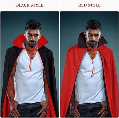 IMIKEYA Halloween Vampire Cape with Mask: 55inch Vampire Cloak Cape Vampire Costume Adult Vampires Cape Dual-layer Cloak in Saudi Arabia