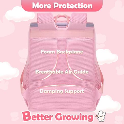 Kids Backpack for Girls Elementary School Backpack for Pink Toddler Backpack Cartoon Book Bag Waterproof School Bag for Daughter Gift Aged 6-12 in Saudi Arabia
