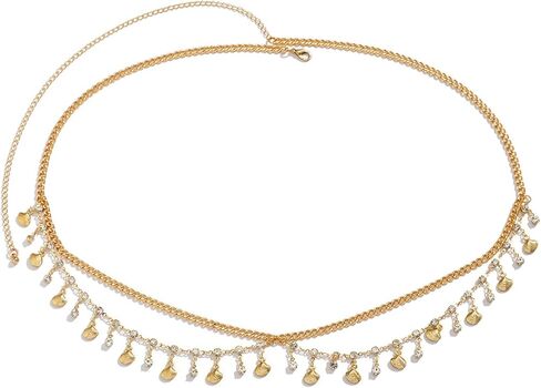 Metal Waist Chain Body Jewelry for Women Adjustable Love Heart Pendant Belt Chain Summer Body Chain Beach Belly Chains Waist Jewelry for Women Girls in Saudi Arabia