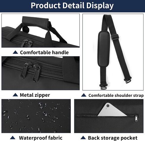 اكوزلين حقيبة ملابس للسفر والبدلات والفساتين حقيبة تخزين قابلة للطي مع حزام كتف in Kuwait