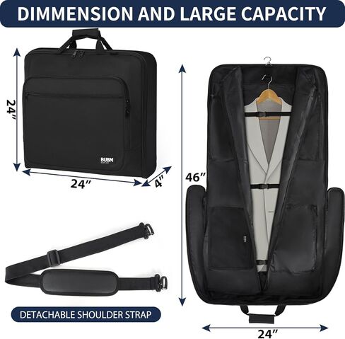 اكوزلين حقيبة ملابس للسفر والبدلات والفساتين حقيبة تخزين قابلة للطي مع حزام كتف in Kuwait