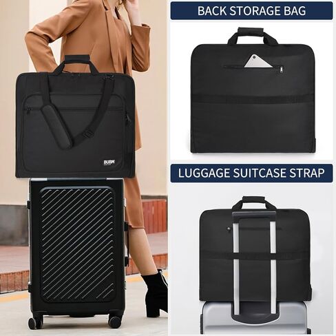 اكوزلين حقيبة ملابس للسفر والبدلات والفساتين حقيبة تخزين قابلة للطي مع حزام كتف in Kuwait
