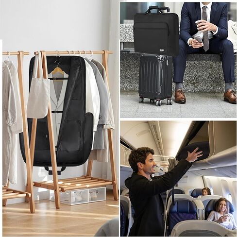 اكوزلين حقيبة ملابس للسفر والبدلات والفساتين حقيبة تخزين قابلة للطي مع حزام كتف in Kuwait