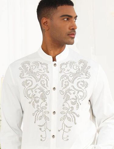 ZSJR رجالي أفريقي 2 قطعة مجموعة بريق حجر الراين البدلة التقليدية لامعة Blingbling التألق لامع Dashiki قميص بانت الزي in Saudi Arabia