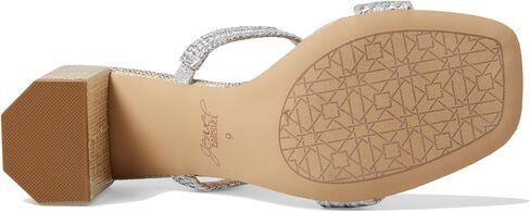 Jewel Badgley Mischka Heat Textured Block Heel Mule in Saudi Arabia