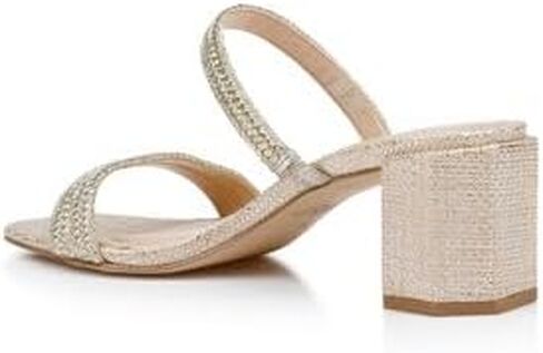 Jewel Badgley Mischka Heat Textured Block Heel Mule in Saudi Arabia