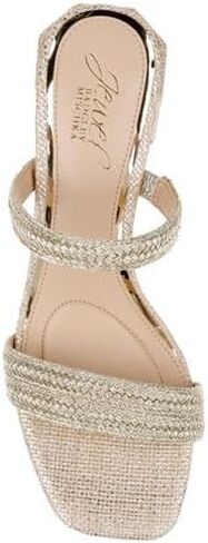 Jewel Badgley Mischka Heat Textured Block Heel Mule in Saudi Arabia