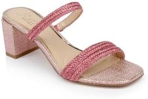 Jewel Badgley Mischka Heat Textured Block Heel Mule in Saudi Arabia