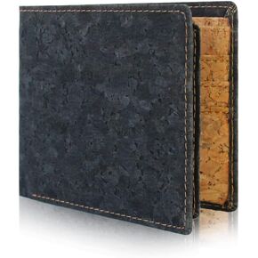 boshiho Slim Bifold Cork Wallet Minimalist Design Credit Card Holder Made
