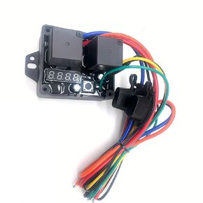 Adjustable Temperature Range Digital Electric Thermatic Dual Electric Fan Switch Kit, Digital Thermatic Fan Switch Kit #0444,12V and 24V