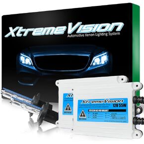 XtremeVision 9005 5K 55W AC Xenon Bundle - Xenon Headlight Bulb with Slim AC Ballast - HB3, 9011, 5000K Bright White - Xenon Bulbs - 1 Pair