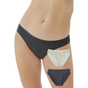 Pact Women's Organic Cotton Classic Fit Bikini 2-Pack