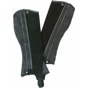 Ovation Child's Ribbed Suede Black Half Chap