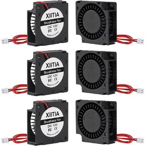 XIITIA 6pcs 3010 5V Blower Fan 30x30x10mm Sleeve Bearings Brushless DC Cooling Fan with 2 Pin Terminal for 3D Printer Parts in Saudi Arabia