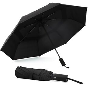 Travel Umbrella - Windproof and Compact Umbrella for Rain - Perfect Large Auto Folding Umbrella - Ideal Car umbrella, Golf umbrella, and Travel Companion