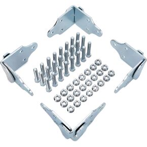 Lonffery 4 Sets Trailer Stake Sides Brackets, Corner Brackets with Screws for Wood, Utility Trailer