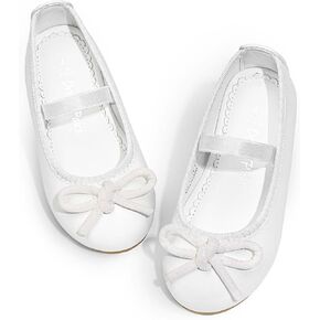 DREAM PAIRS Toddler Girls Dress Shoes Flower Girl Ballet Bow Flats for Party, Wedding, Performance, School, Christmas