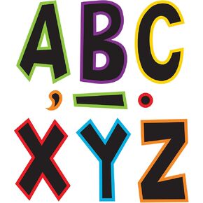 Teacher Created Resources 77282 Electric Bright 7" Fun Font Letters